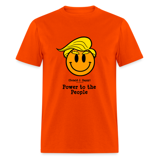 Donald J Happy "Power to the People" T-Shirt - orange