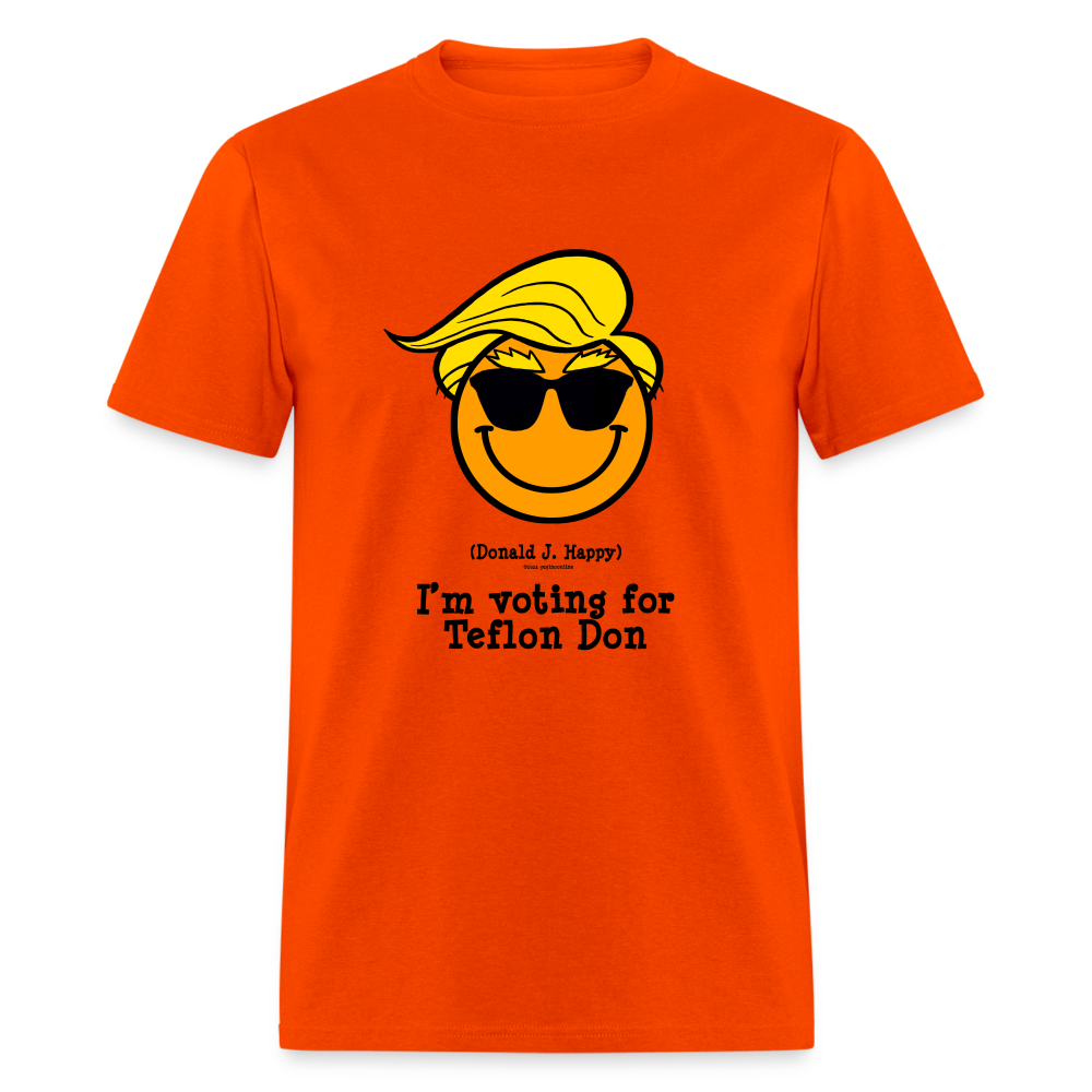 Donald J Happy "I'm voting for Teflon Don" T-Shirt - orange