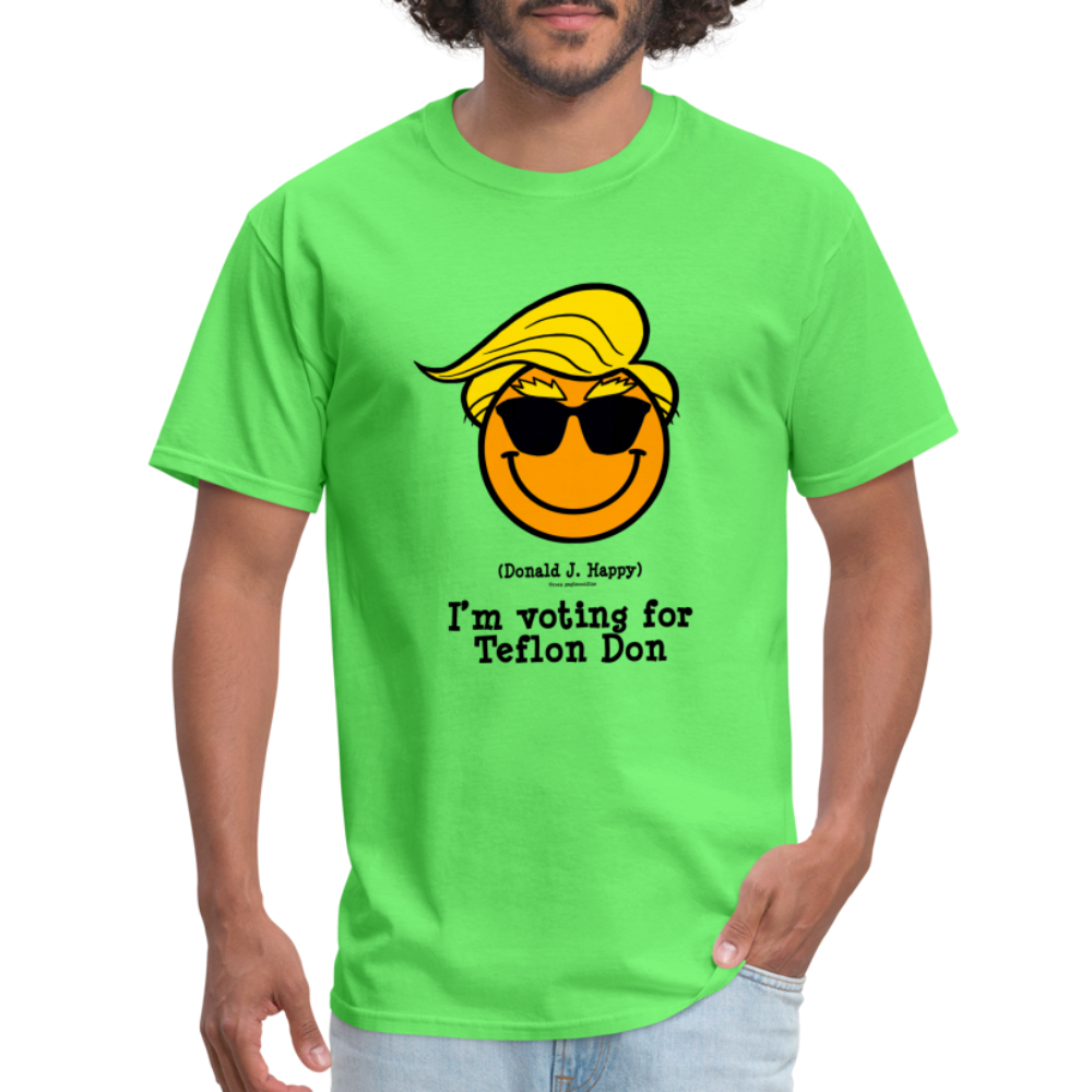 Donald J Happy "I'm voting for Teflon Don" T-Shirt - kiwi