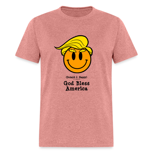 Donald J Happy "God Bless America" T-Shirt - heather mauve