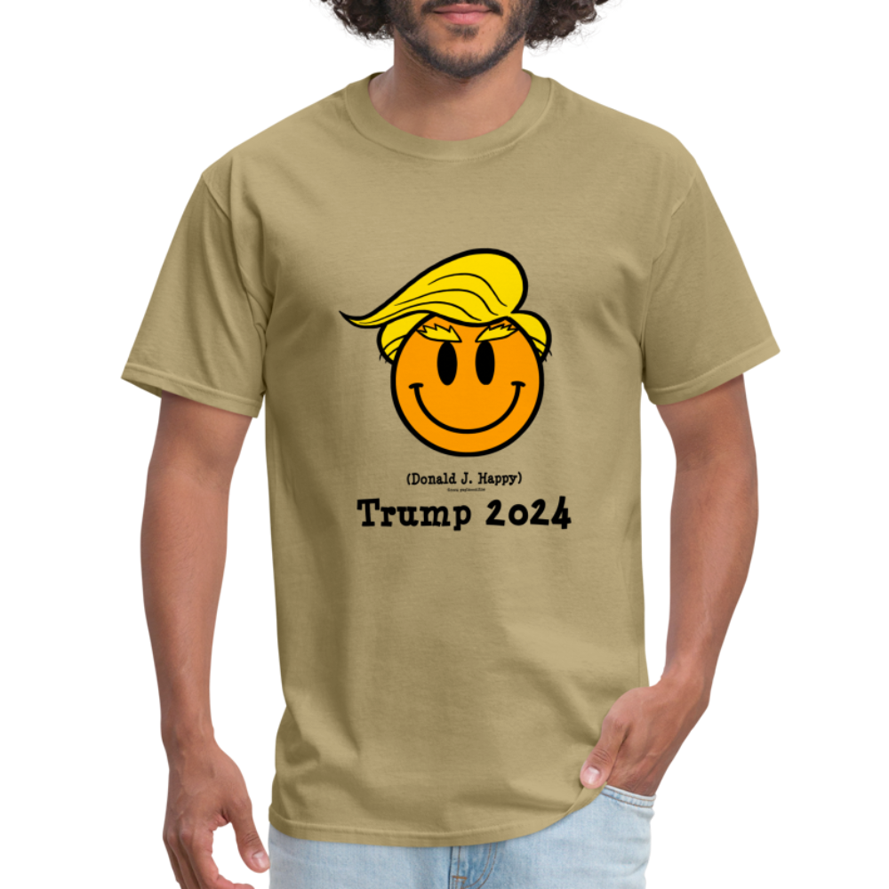 Donald J Happy "Trump 2024" T-Shirt - khaki