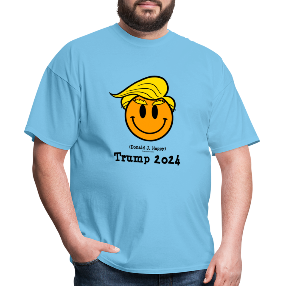 Donald J Happy "Trump 2024" T-Shirt - aquatic blue