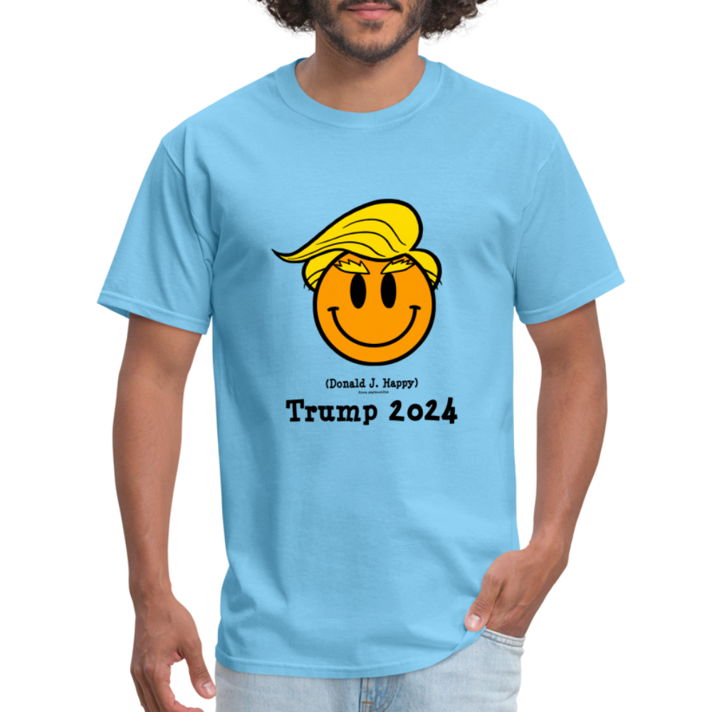 Donald J Happy "Trump 2024" T-Shirt - aquatic blue