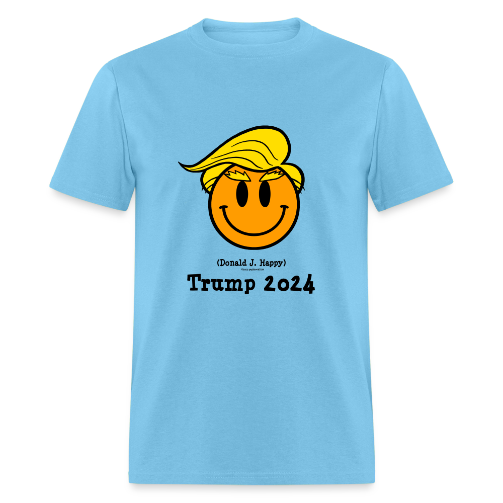 Donald J Happy "Trump 2024" T-Shirt - aquatic blue