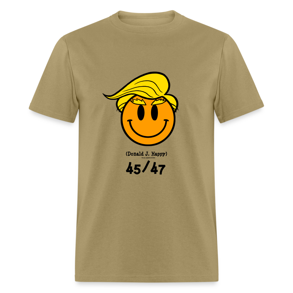 Donald J Happy "45/47" T-Shirt - khaki