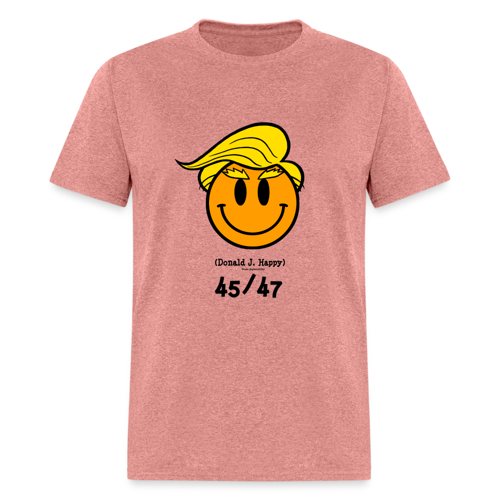 Donald J Happy "45/47" T-Shirt - heather mauve