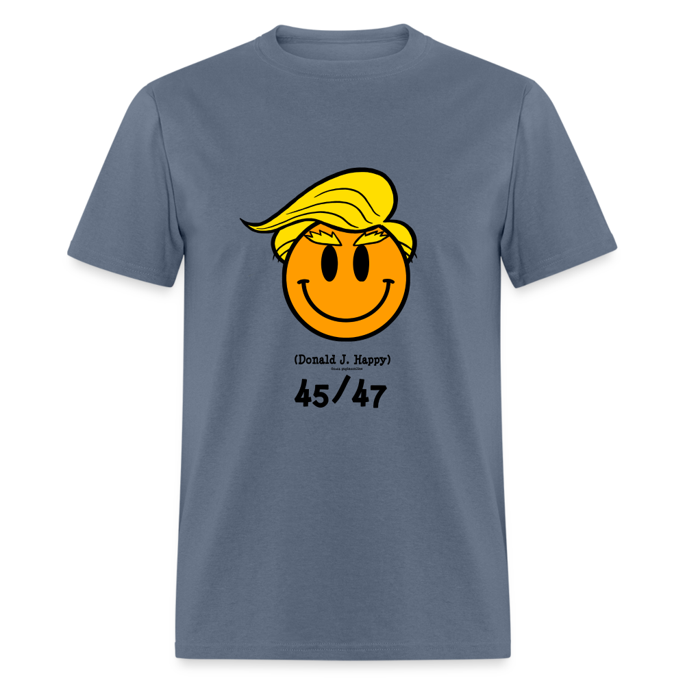 Donald J Happy "45/47" T-Shirt - denim