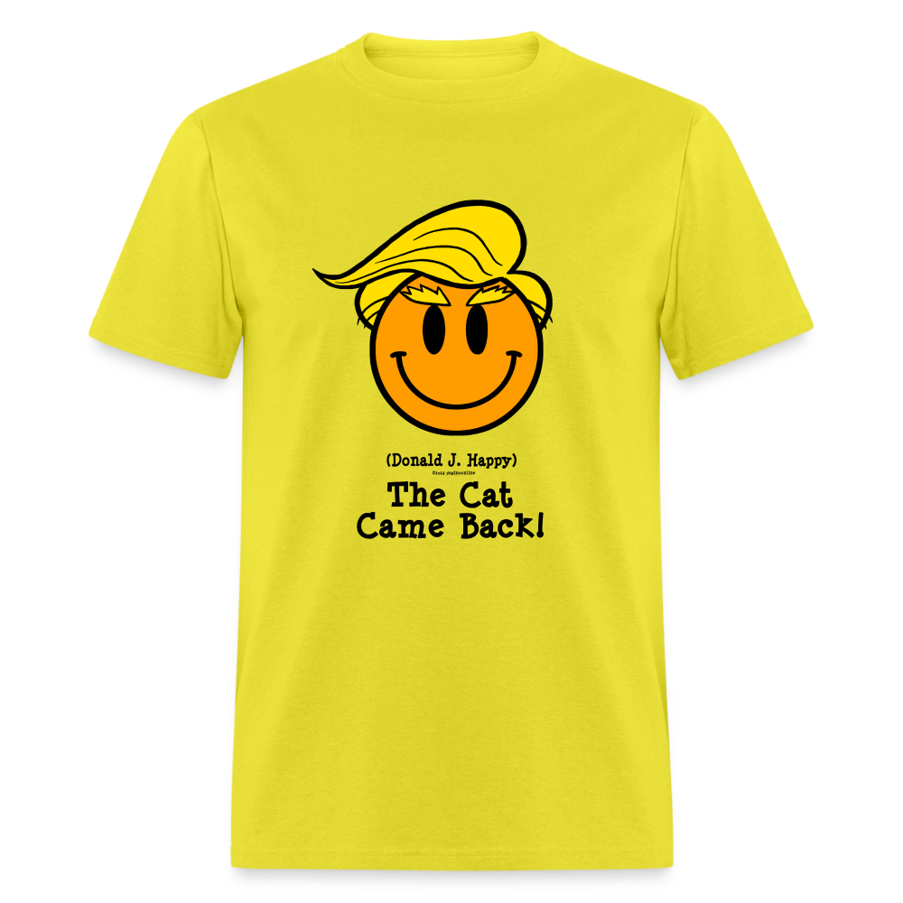 Donald J Happy "The Cat Came Back" T-Shirt - yellow