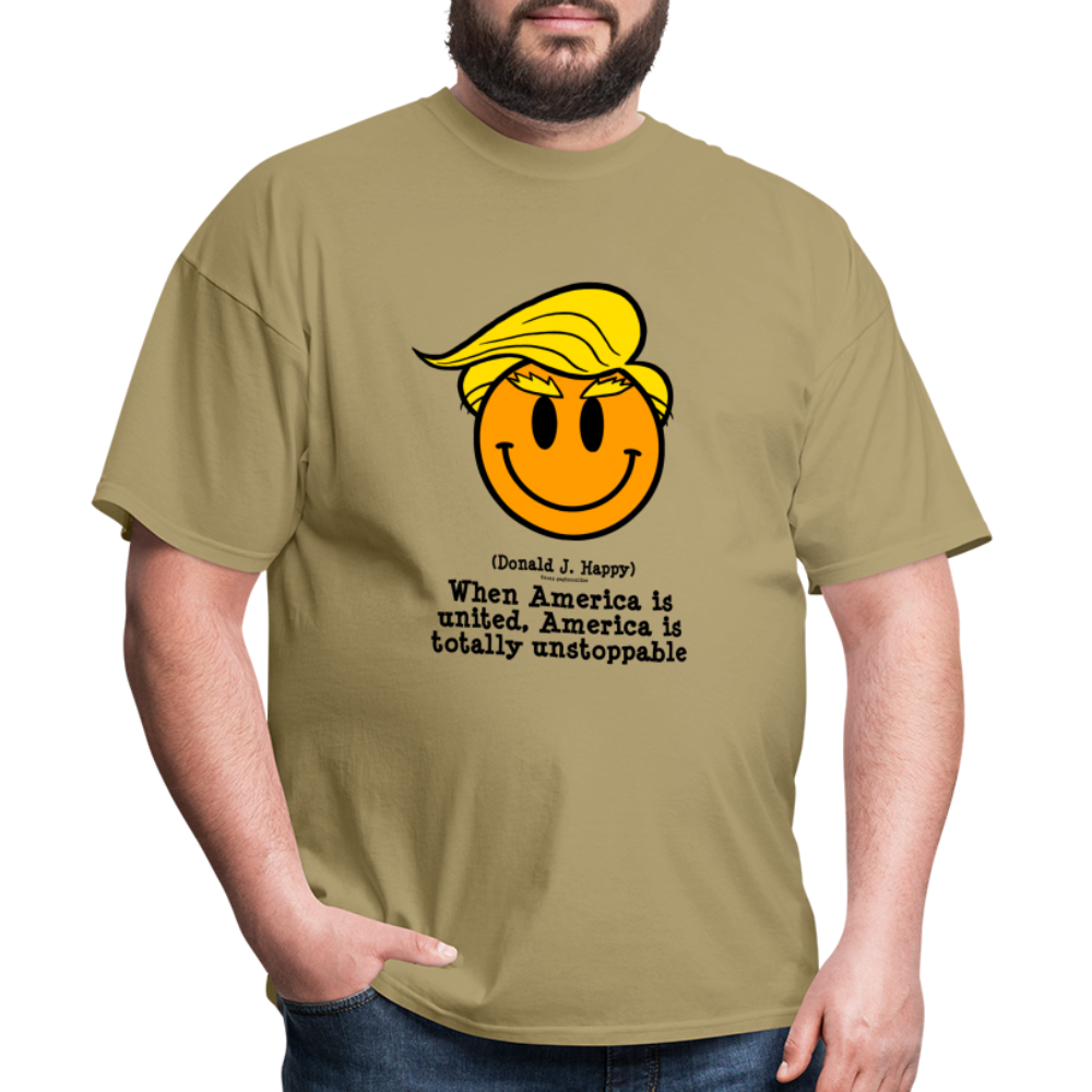 Donald J Happy "America is Unstoppable" T-Shirt - khaki