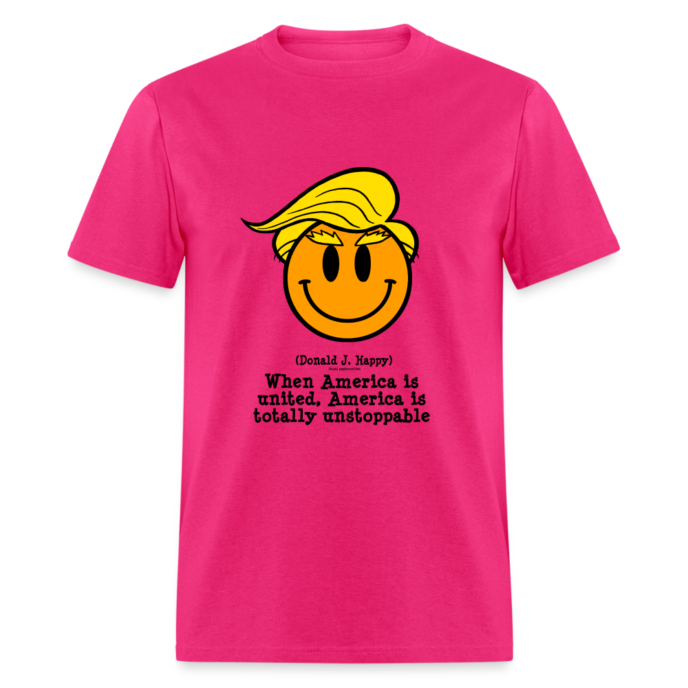 Donald J Happy "America is Unstoppable" T-Shirt - fuchsia