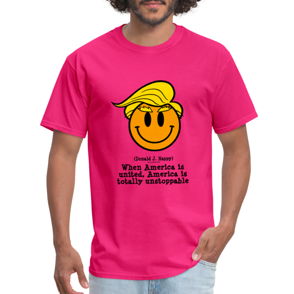 Donald J Happy "America is Unstoppable" T-Shirt - fuchsia