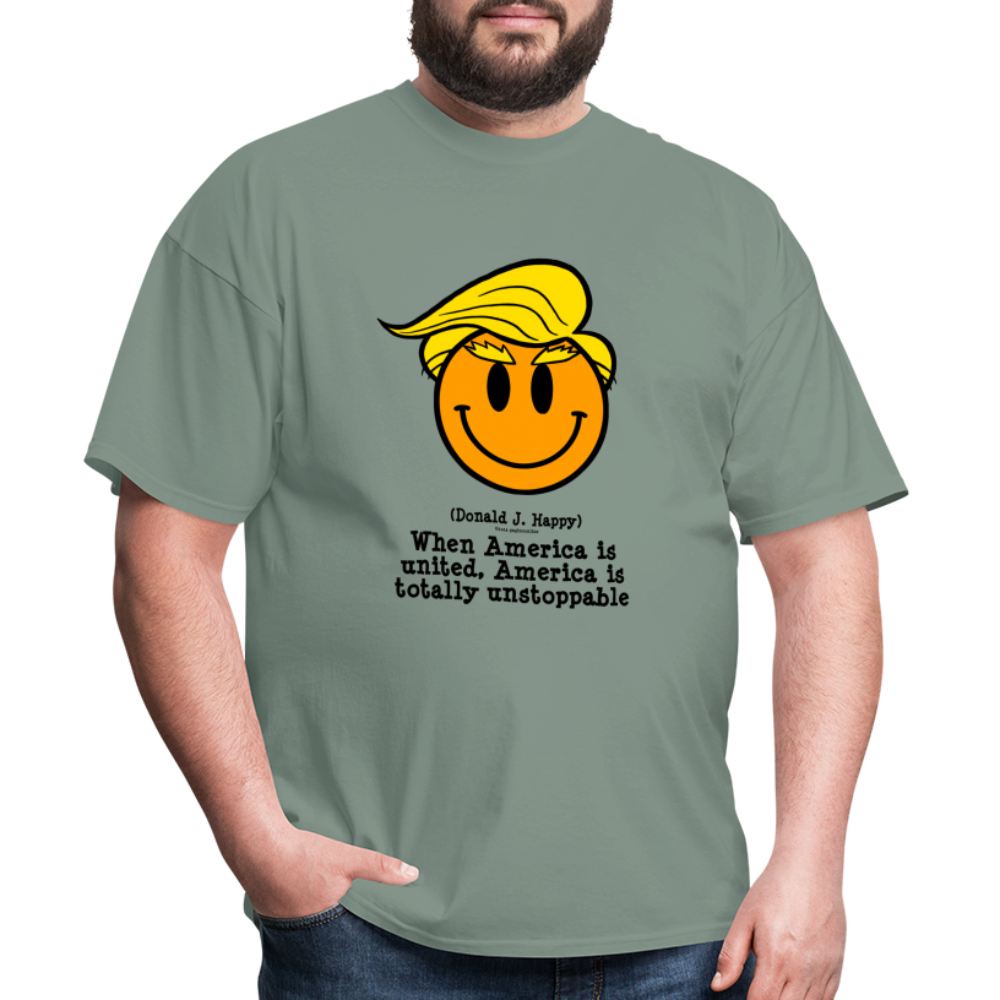 Donald J Happy "America is Unstoppable" T-Shirt - sage