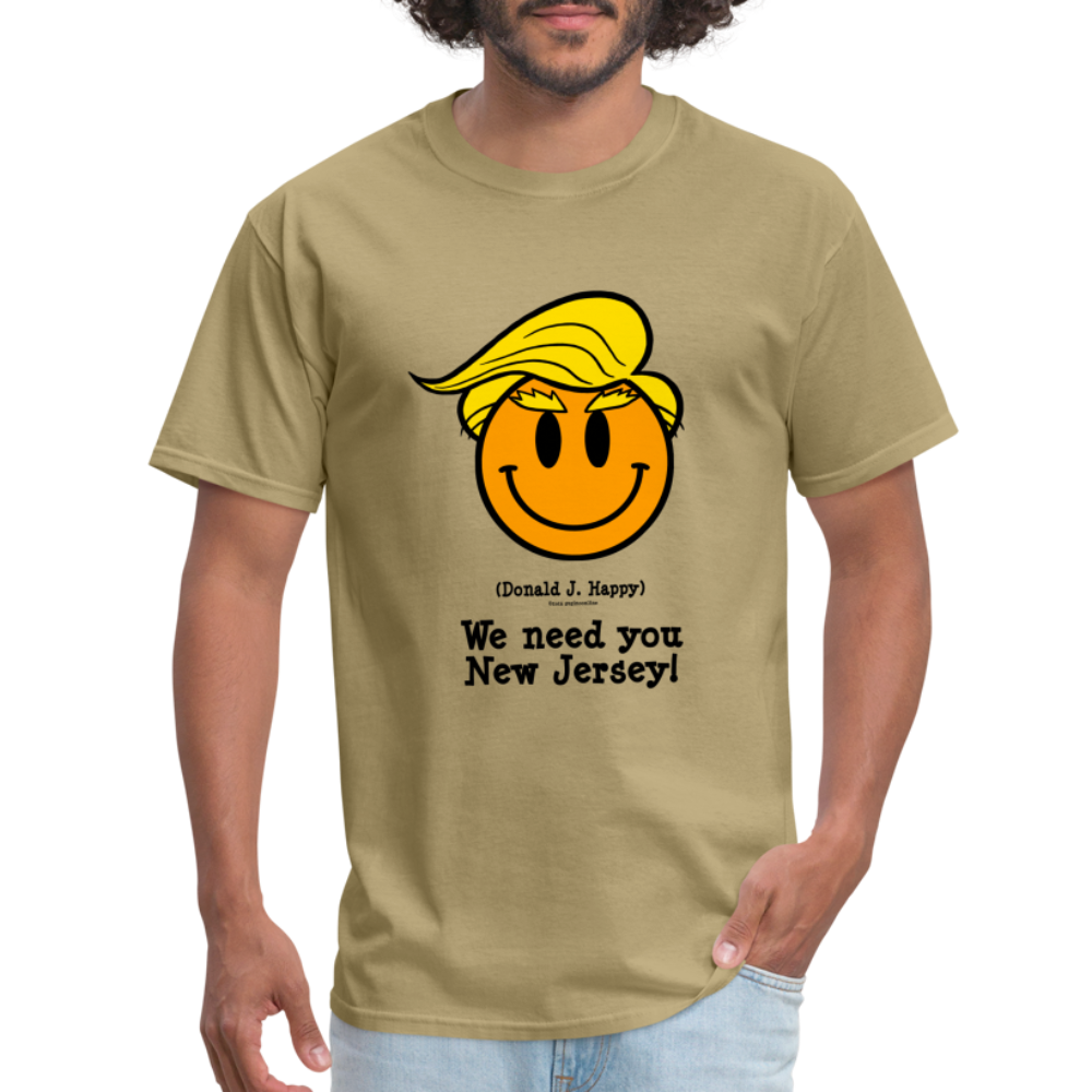 Donald J Happy "We need you New Jersey" T-Shirt - khaki