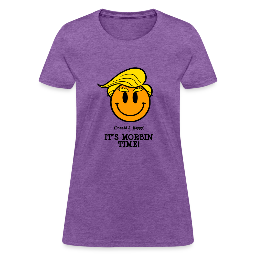 Donald J Happy "IT'S MORBIN TIME!" Women's T-Shirt - purple heather