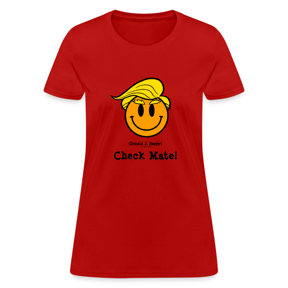 Donald J Happy "Check Mate!" Women's T-Shirt - red