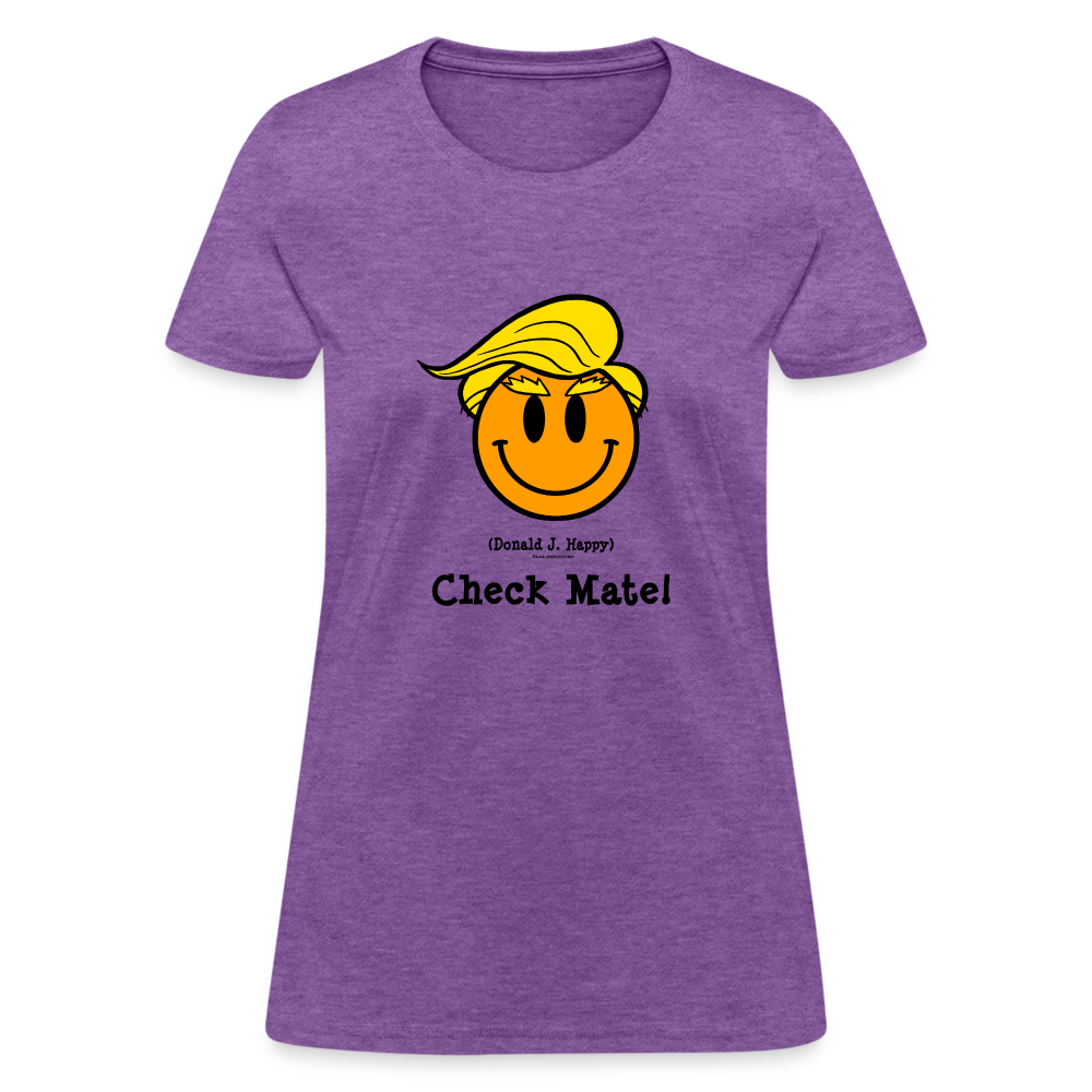 Donald J Happy "Check Mate!" Women's T-Shirt - purple heather