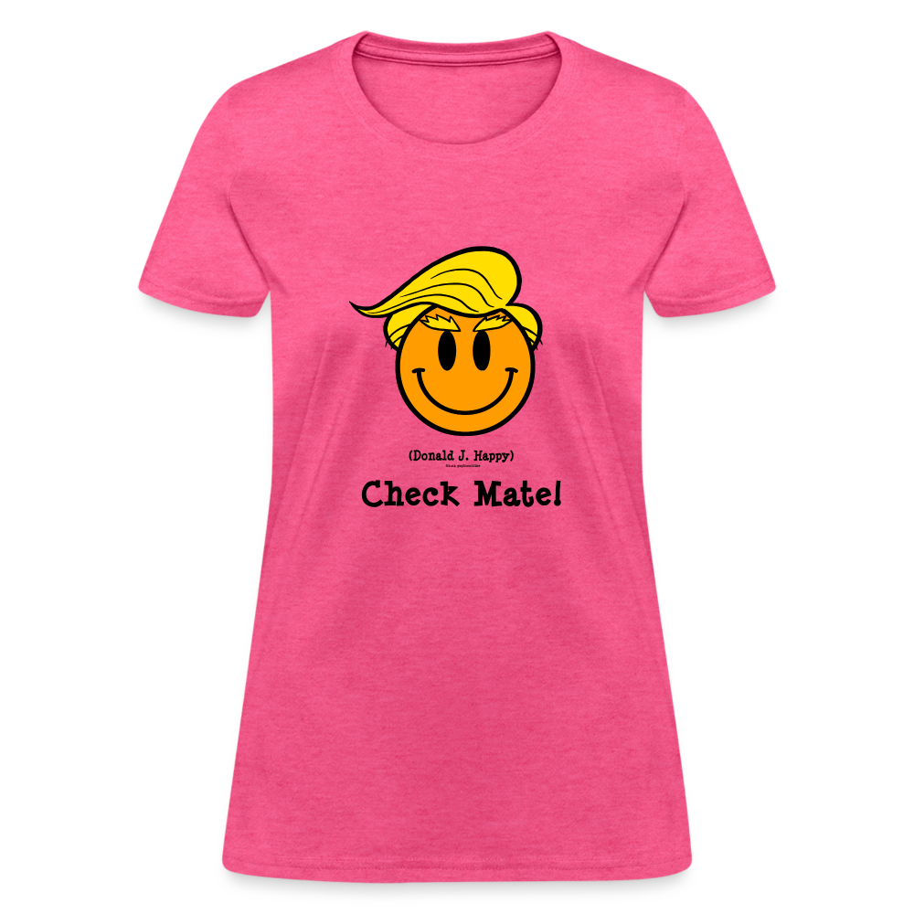 Donald J Happy "Check Mate!" Women's T-Shirt - heather pink