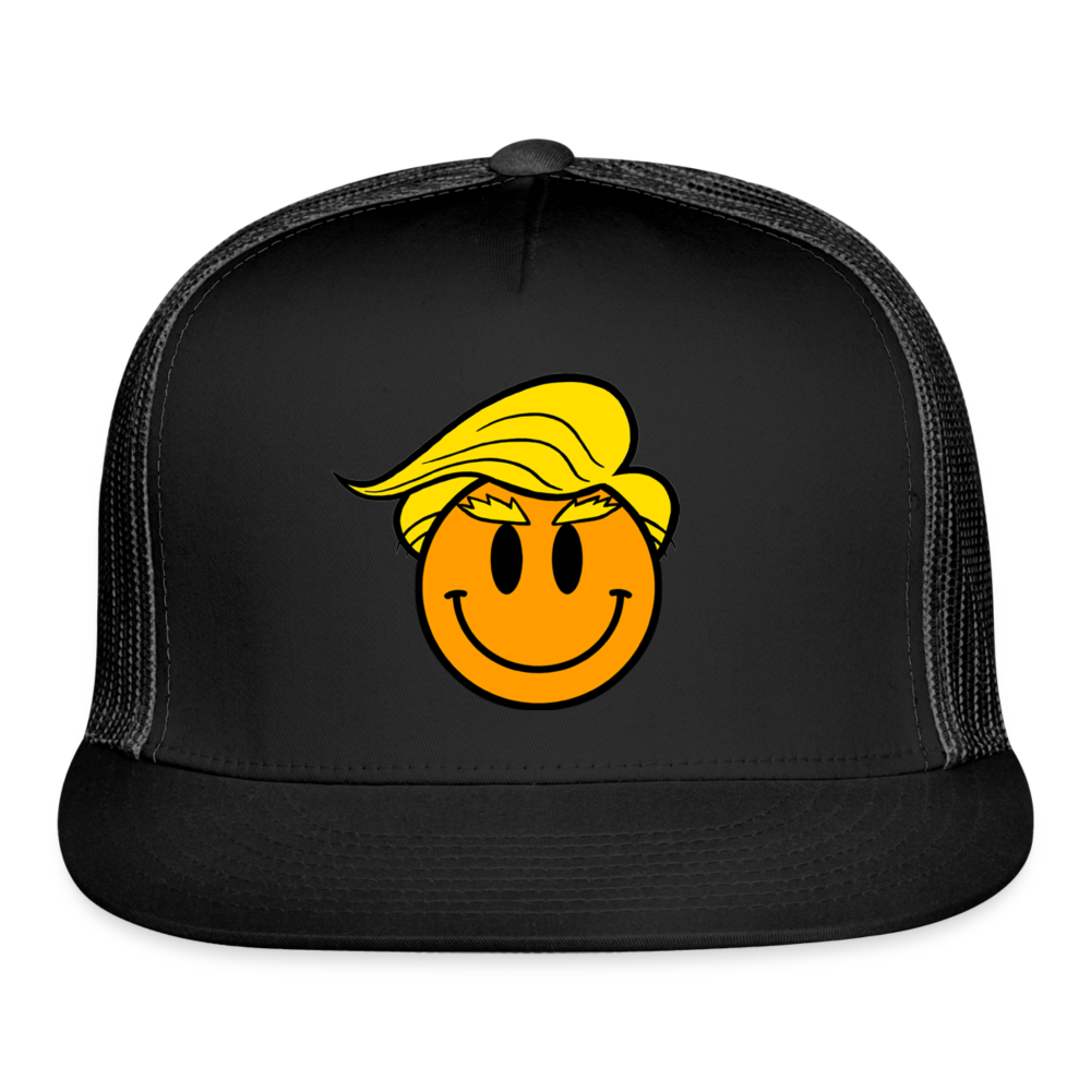 Donald J Happy "No Words" Trucker Cap - black/black