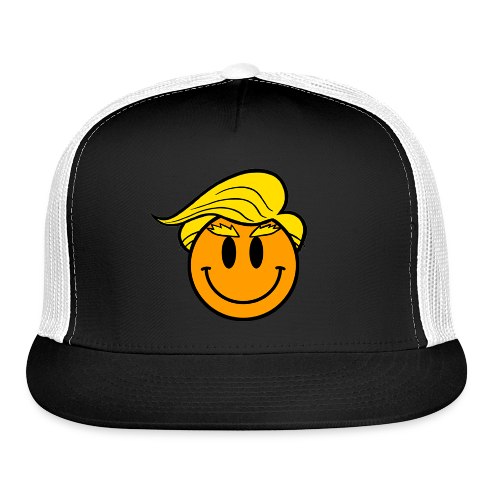 Donald J Happy "No Words" Trucker Cap - black/white