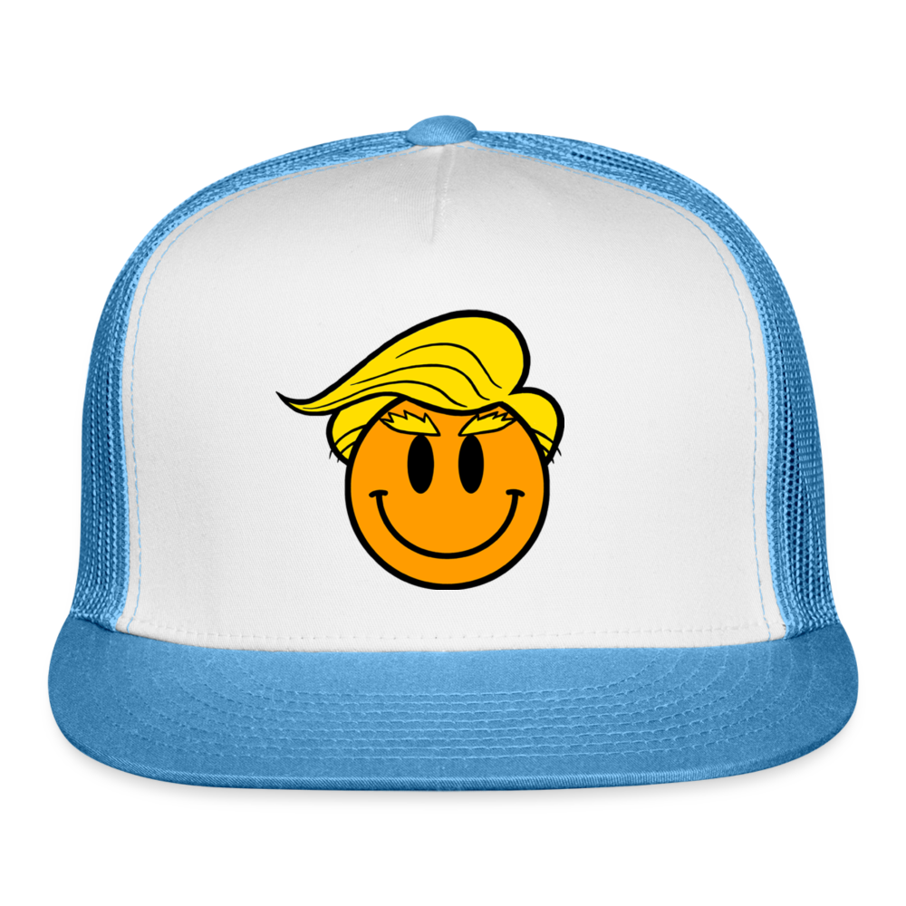 Donald J Happy "No Words" Trucker Cap - white/blue