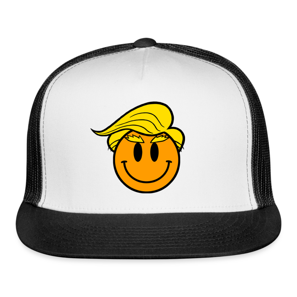 Donald J Happy "No Words" Trucker Cap - white/black