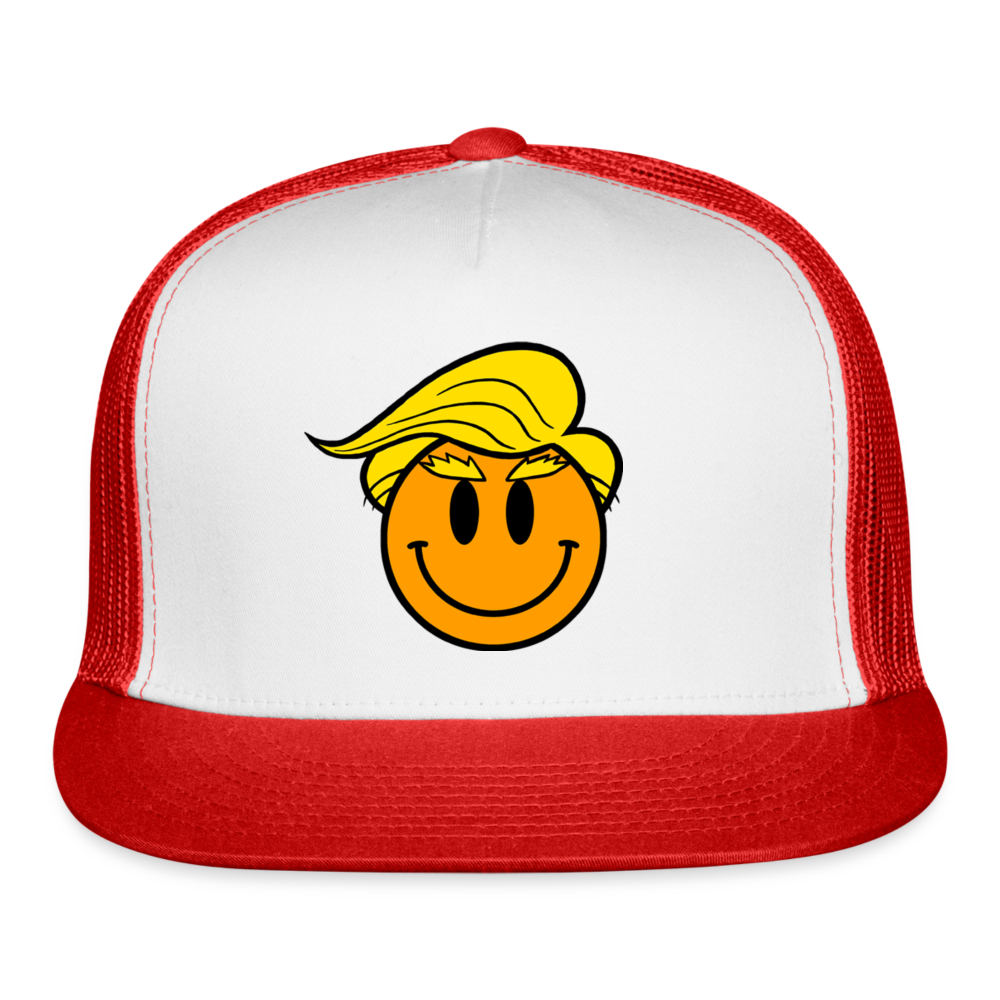 Donald J Happy "No Words" Trucker Cap - white/red