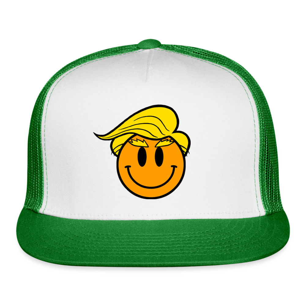 Donald J Happy "No Words" Trucker Cap - white/kelly green